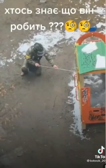 Video: Soldier Planting an IED in a Playground