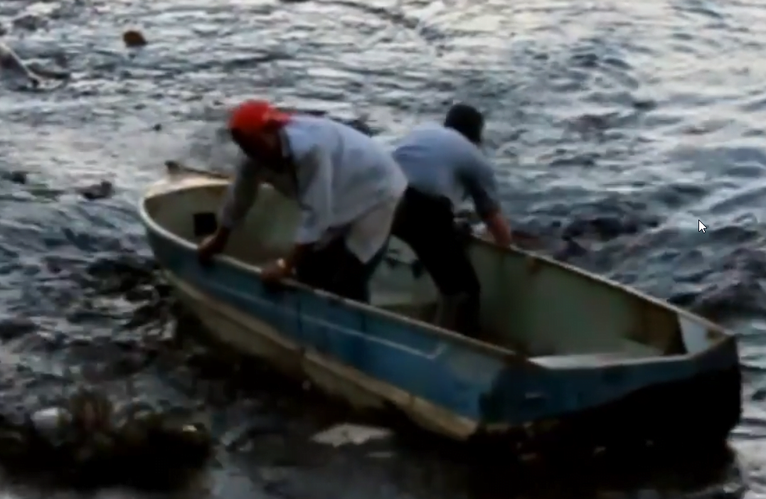 Boat With Two Men Sucked Into A Sink Hole 