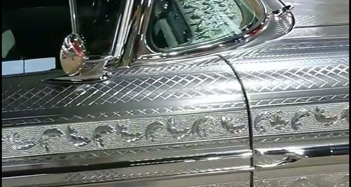 1958 Chevrolet Impala, Engraved, With chrome and Metallic Paint