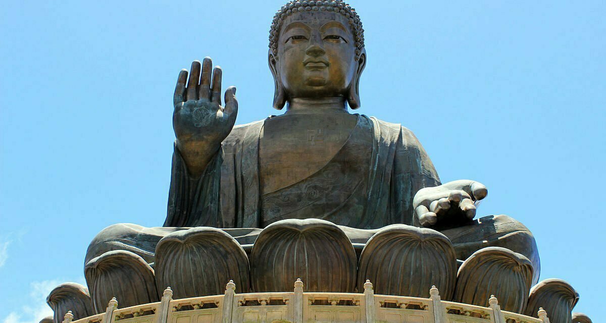 What covers Buddha’s head? It is not hair