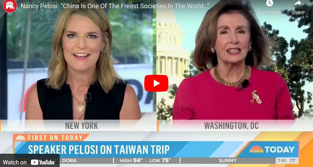 Nancy Pelosi: China is one of the Freest Societies in the World