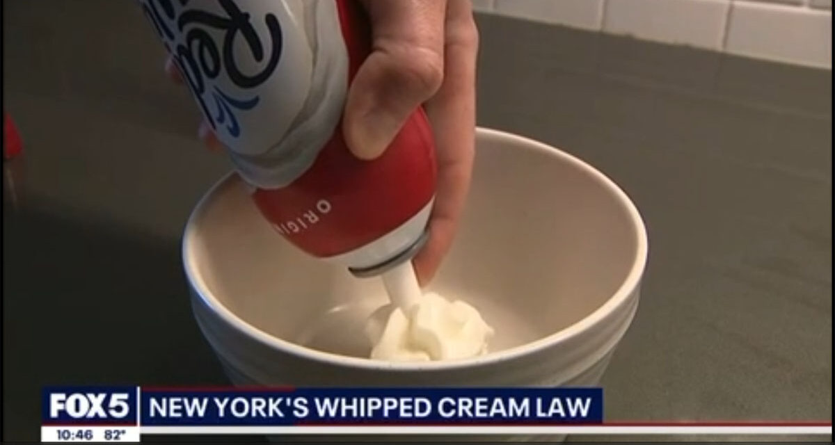 New York bans the sale of whipped cream to minors