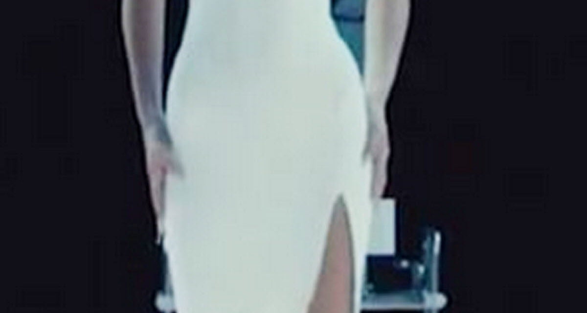 Bella Hadid getting a Spray-on Dress