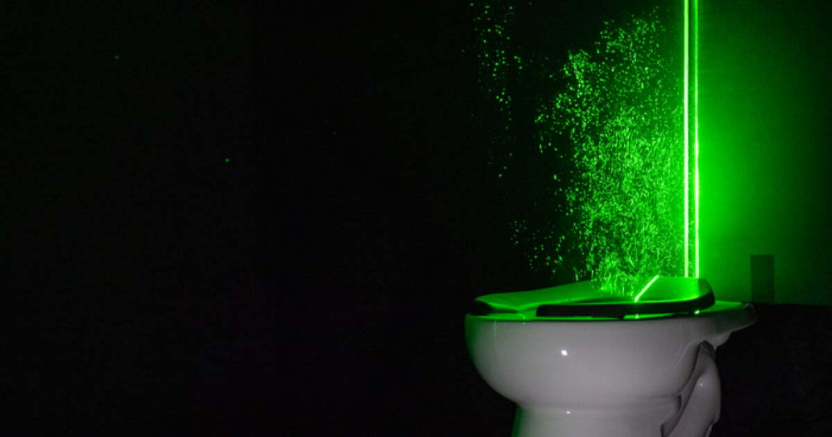 Toilets spew invisible aerosol plumes with every flush – here’s the proof, captured by high-powered lasers