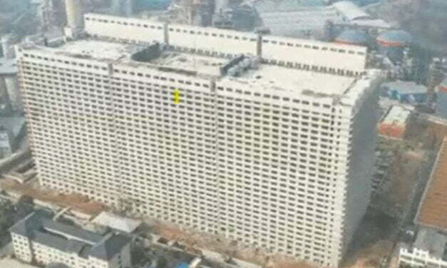 CHINA GROWING PIGS IN HUGE HIGH RISE BUILDINGS
