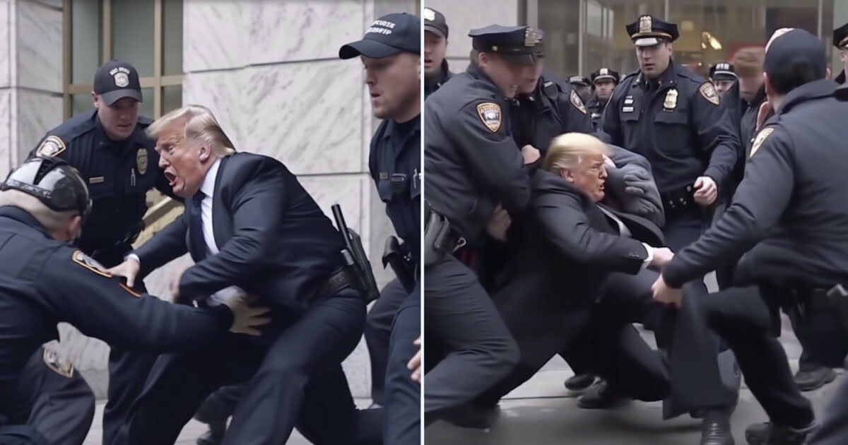 PEOPLE KEEP POSTING PHONY AI-GENERATED IMAGES OF TRUMP GETTING ARRESTED