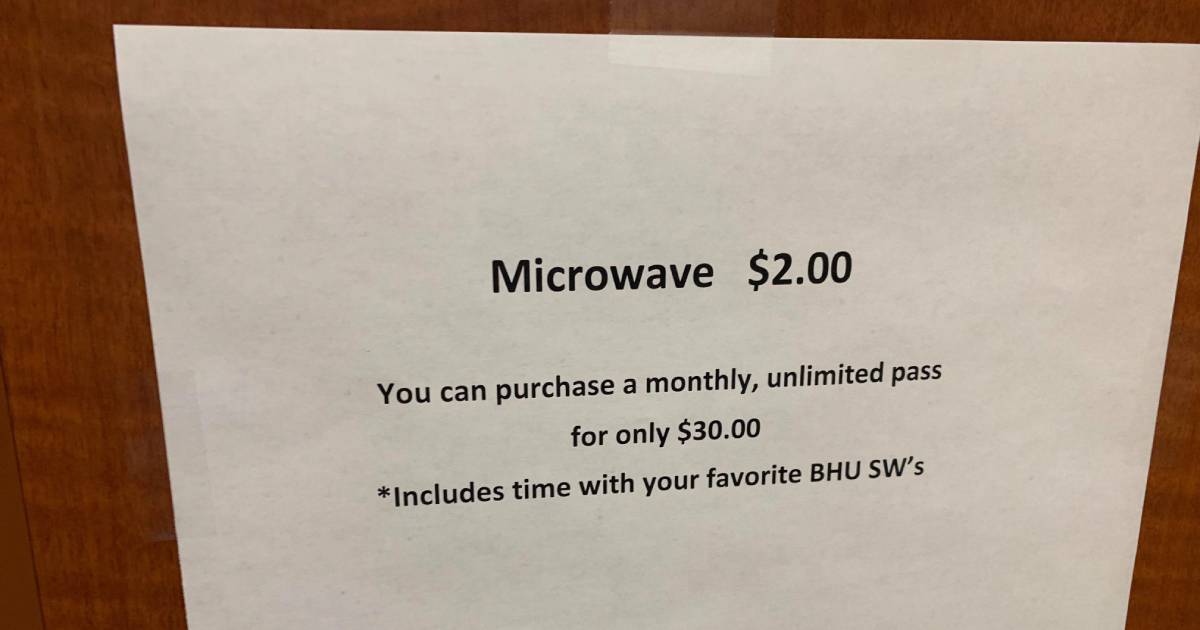 Hospital’s alleged pay-per-microwave usage sign for employees goes viral