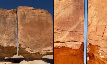 World’s most bizarre rock formation has oddly perfect split down the middle that’s still unexplained