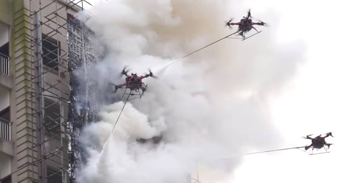 Firefighting drones