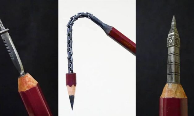 Artist creates incredibly-detailed sculptures from ordinary pencil lead