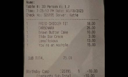 Diner stunned after being hit with ‘$15 a**hole’ charge on restaurant bill