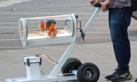 YouTuber Creates Custom Fish Tank So He Can Take His Goldfish on Walks