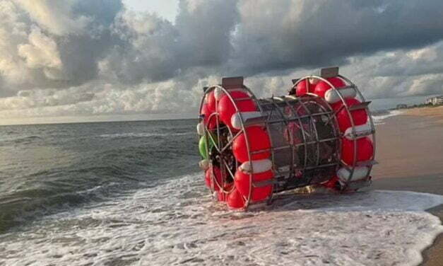 Man who tried to cross ocean in human hamster wheel banned from sea