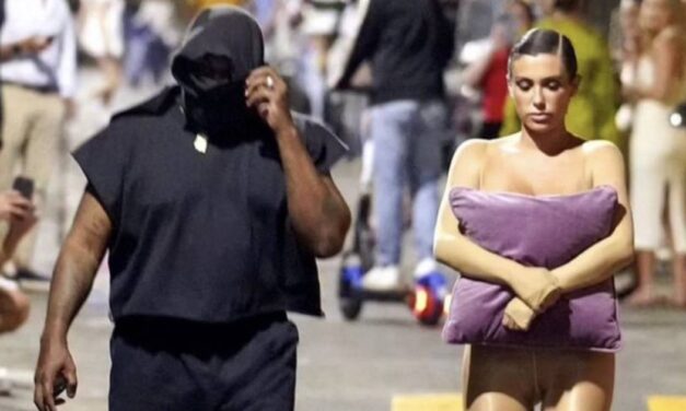 Kanye West’s wife forced to wear pillow in public after angering Italian locals