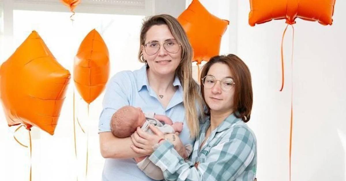 Same sex couple become first in Europe to have baby which they both carried