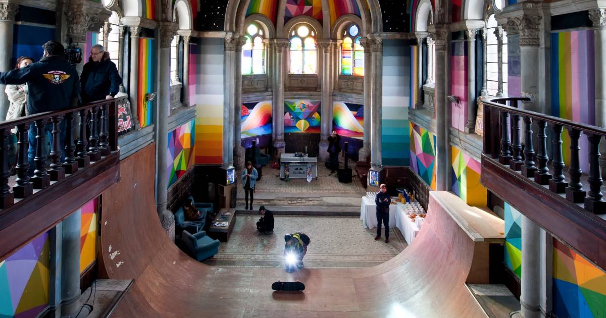 100-Year-Old Abandoned Church Gets Transformed into Awesome-Looking Skate Park