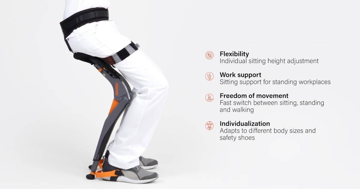 Innovative Wearable Chair Lets You Sit While You’re Standing