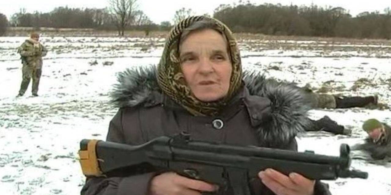 Badass Ukrainian Grandmother Nicknamed “The Punisher” Trains Alongside Army Cadets