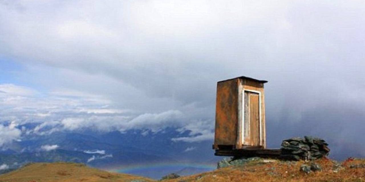 How Bad Do You Have to Go? Extreme Toilet Perched on a Cliff in Siberia