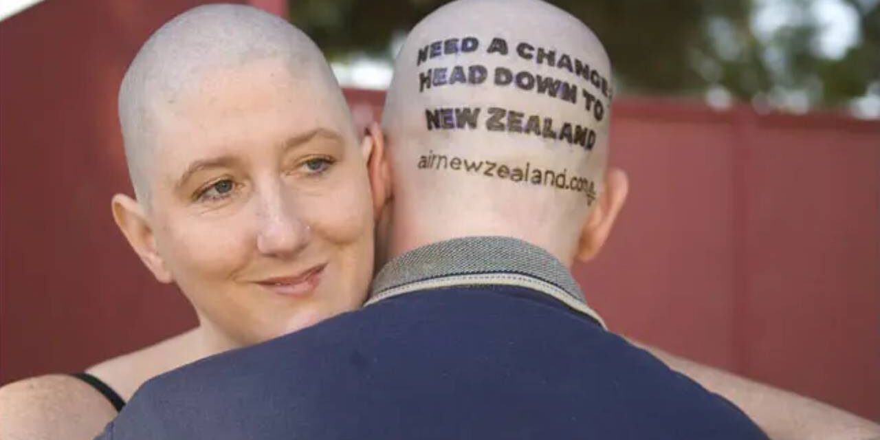 Bald Billboard – Man Uses His Head for Advertising Space for $320 a Day