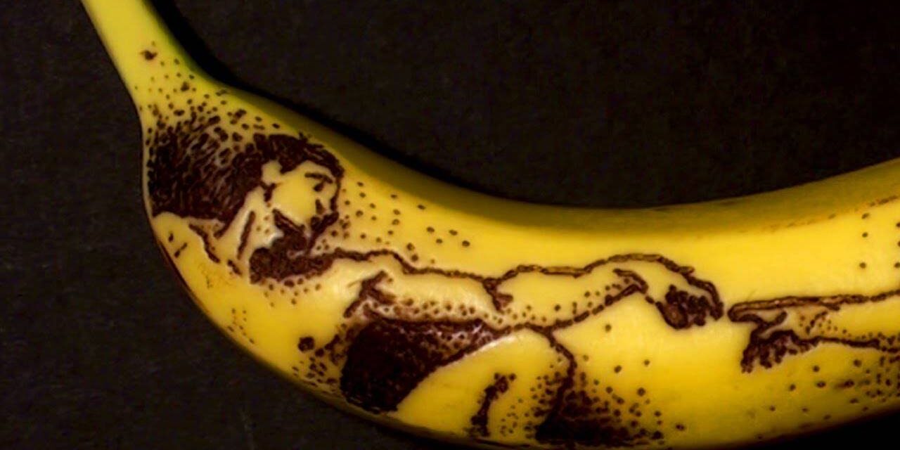 Talented Artist Tattoos Celebrity Portraits on Bananas