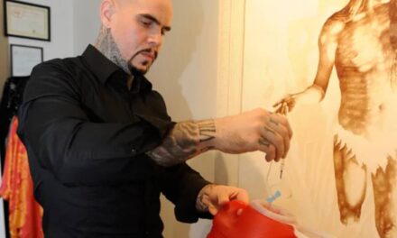 New York artist Paints with His Own Blood