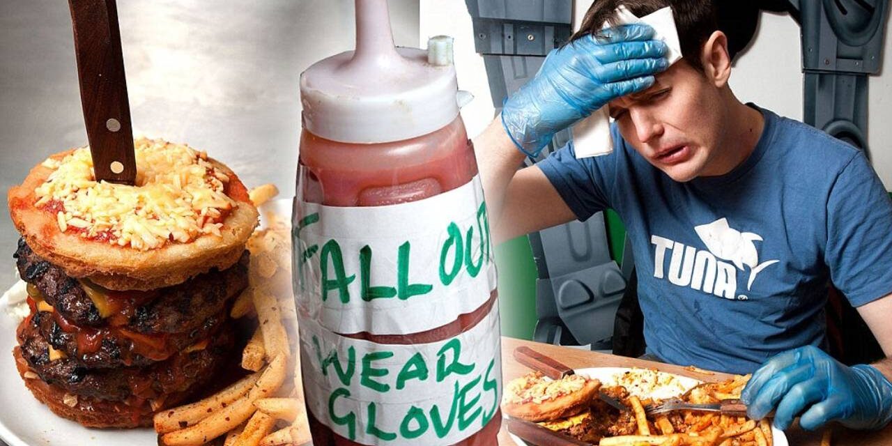 Atomic Fallout Burger Is So Hot You Need Gloves to Eat It