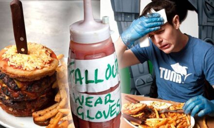 Atomic Fallout Burger Is So Hot You Need Gloves to Eat It