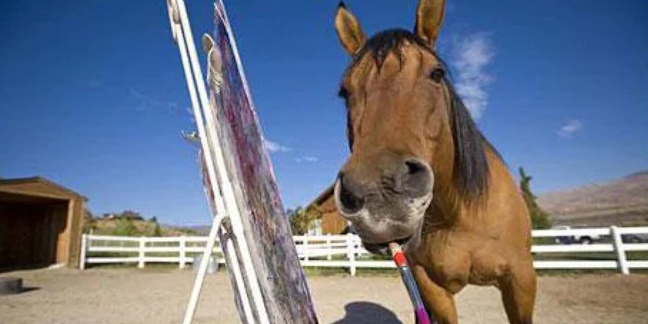 Painting Horse Gets His Own Art Gallery Exhibition