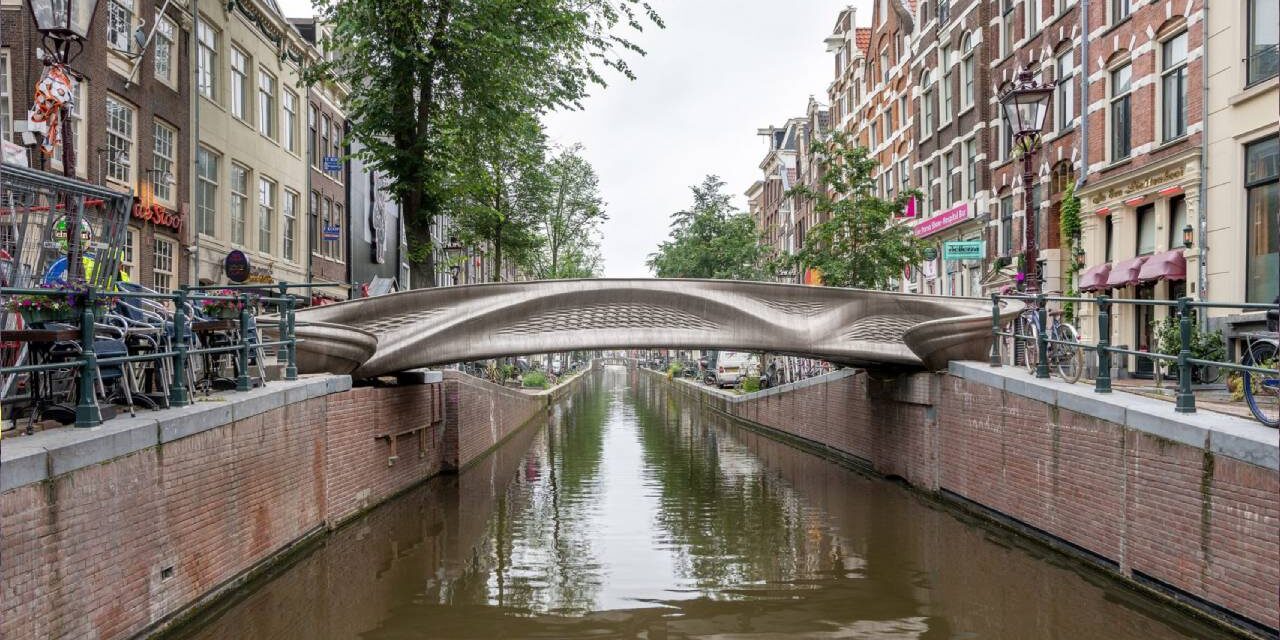 Joris Laarman’s 3D-printed stainless steel bridge finally opens in Amsterdam