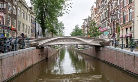 Joris Laarman’s 3D-printed stainless steel bridge finally opens in Amsterdam