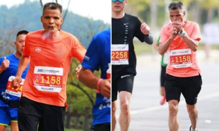 Chinese man runs a 3:28 marathon while chain-smoking