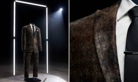 First ever suit made from moustache hair breaks fashion record