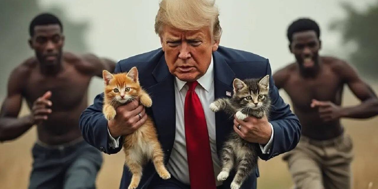 Desperate Republicans Using AI to Generate Fake Photos of Donald Trump Saving Kittens