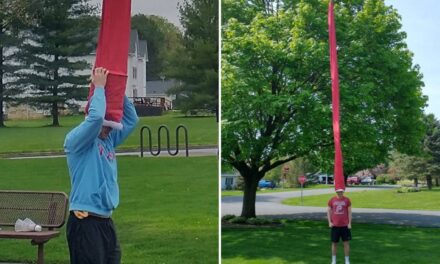 Pa. student spent years building world’s tallest hat