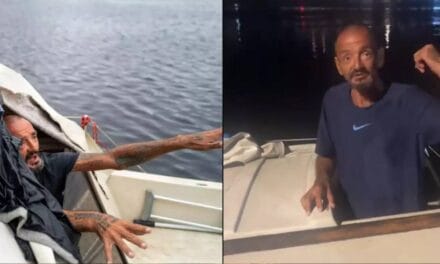 ‘Lieutenant Dan’ seen for the first time since Hurricane Milton passes after refusing to leave boat