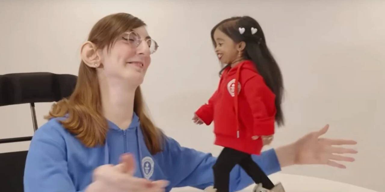 World’s tallest and shortest women meet for afternoon tea