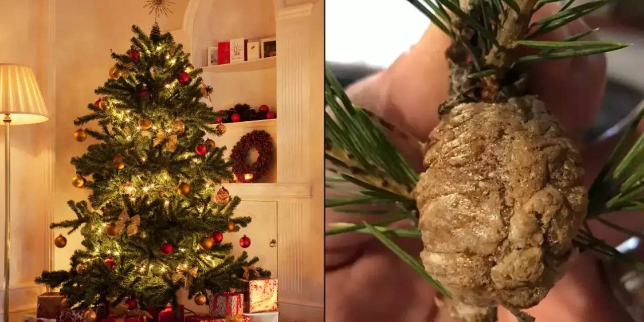 People urged to check their Christmas trees for clumps and warned to remove them immediately