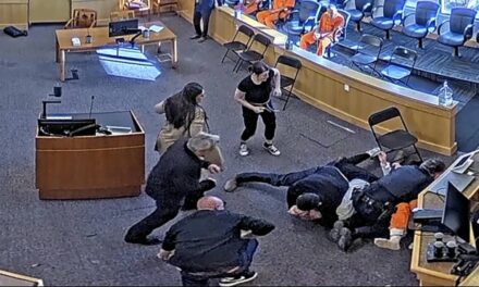 New Mexico courtroom devolves into brawl as 3 people rush defendant in homicide case