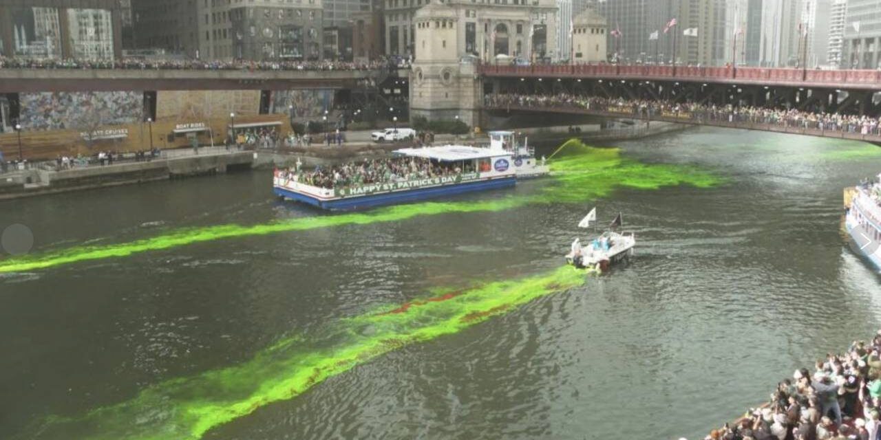 Chicago dyes its river bright green as it opens St. Patrick’s Day celebrations