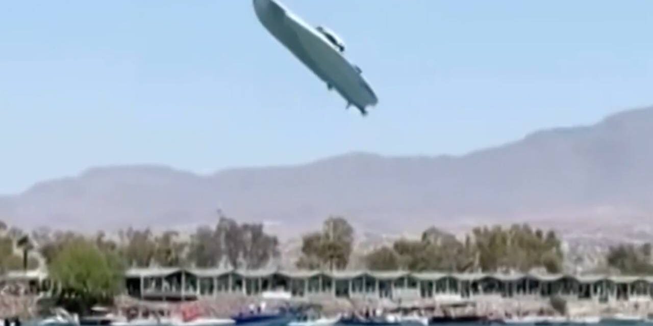 Speedboat Flips Midair At 200 Mph And Still Wins Race On Arizona Lake
