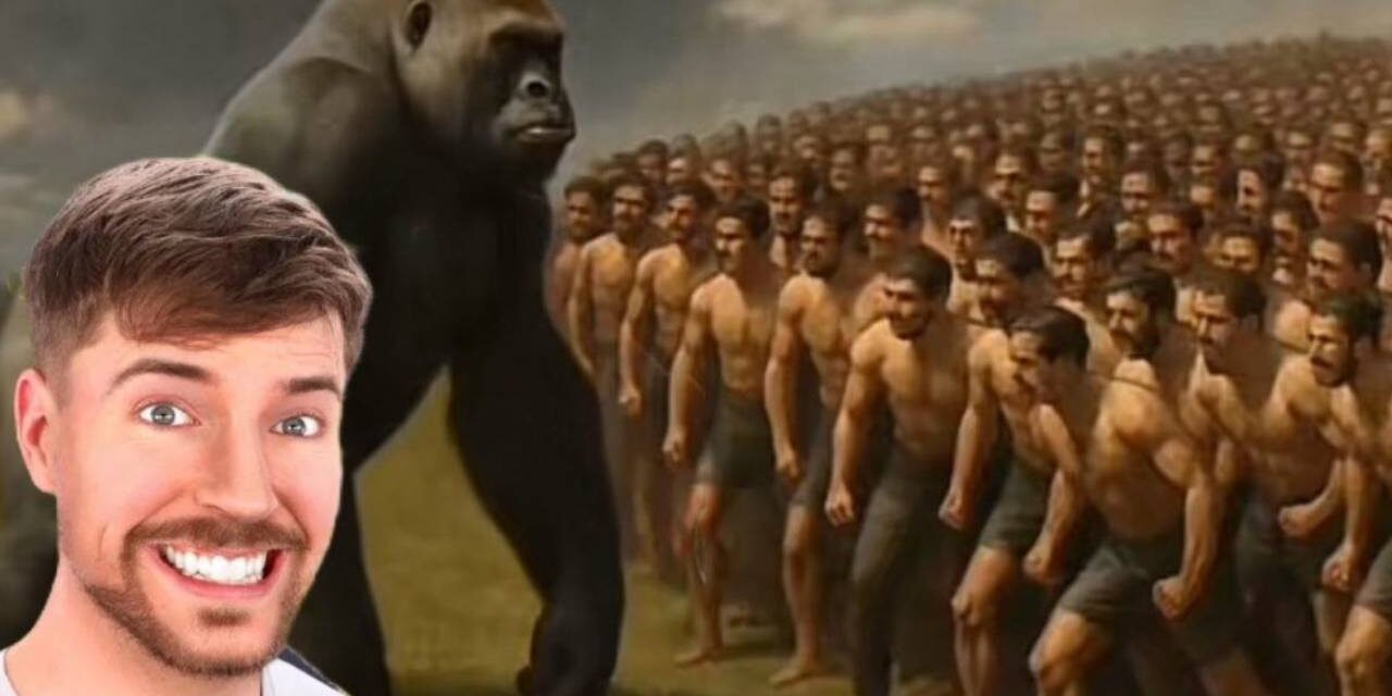 MrBeast wants ‘volunteers’ to test out the viral 100 men vs 1 gorilla debate