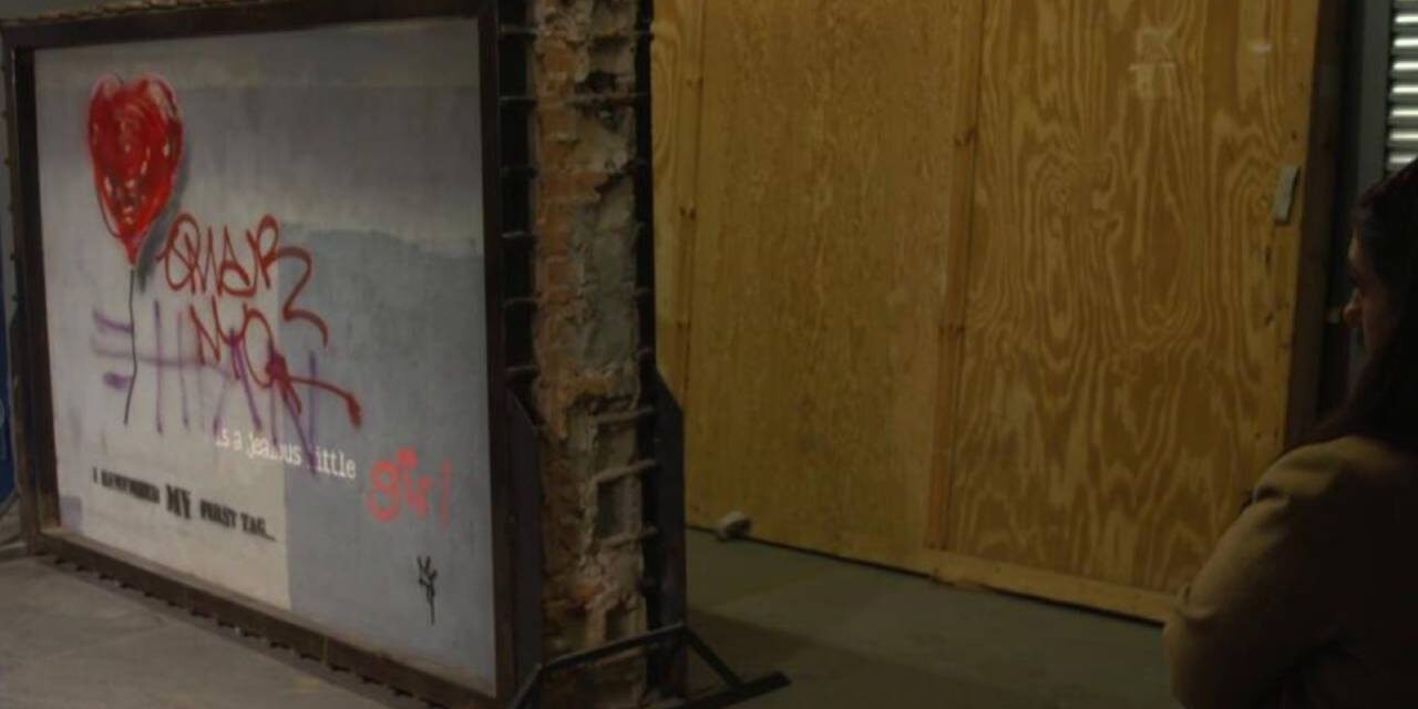 Banksy’s ‘Broken Heart’ painting defaced on a Brooklyn wall is up for sale