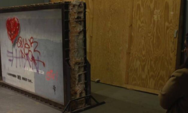 Banksy’s ‘Broken Heart’ painting defaced on a Brooklyn wall is up for sale