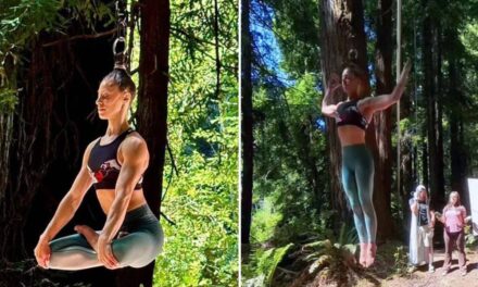 Woman hangs by her hair for 25 minutes to break world record