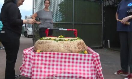 ‘World’s largest crab cake’ served up to Viriginia baseball fans