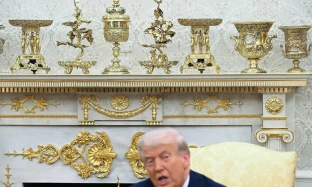 Donald Trump’s ‘grotesque’ brag about 24 karat gold in the Oval Office has not gone down well