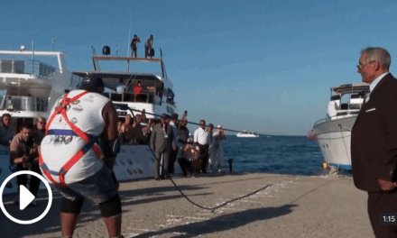 Ashraf Mahrous: Egypt’s ‘strongman’ wrestler pulls ship using his teeth