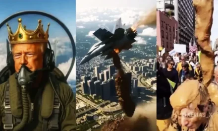President Trump Posts AI Video of Himself Spraying Explosive Diarrhea on Peaceful Protestors