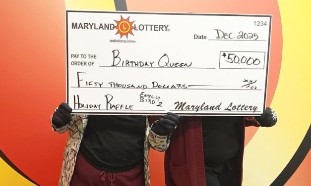 Maryland woman collects two lottery prizes at once